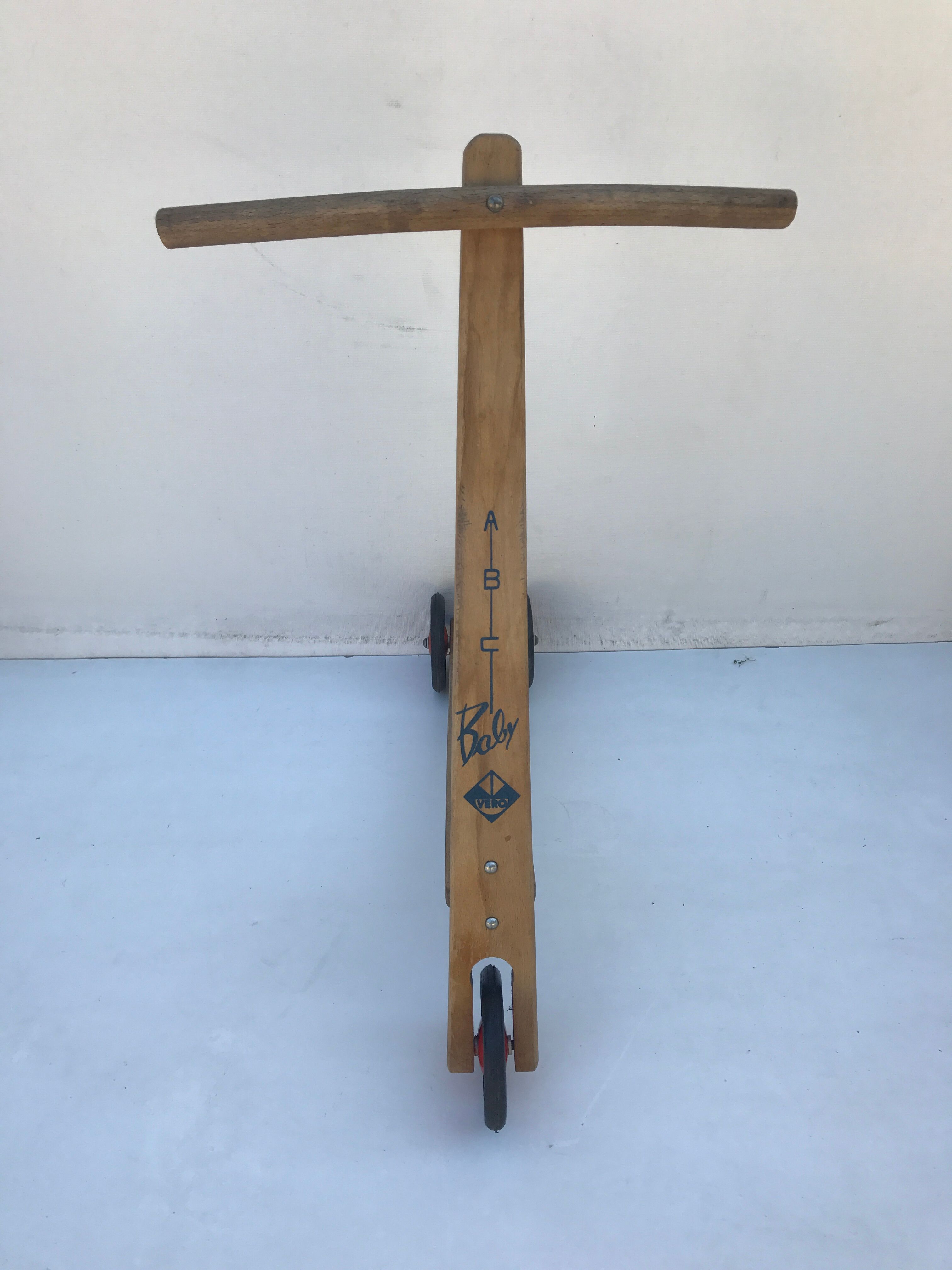 Old scooter vero baby abc in wood & metal of the 1960s vintage