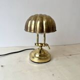 1950s brass "shell" desk lamp, vintage lighting