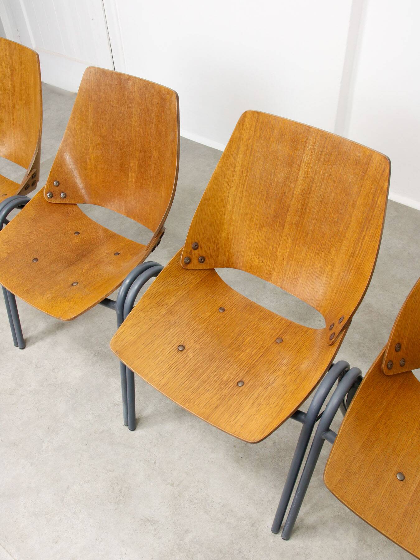 Linking Shell Chairs by Niko Kralj for Stol Kamnik, 1970s