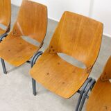 Linking Shell Chairs by Niko Kralj for Stol Kamnik, 1970s