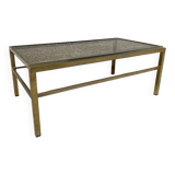 Iron coffee table with glass top