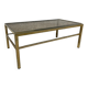 Table basse fer et plateau en verre