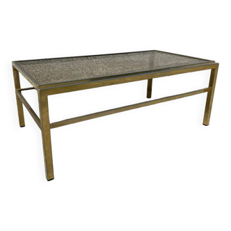 Iron coffee table and glass top