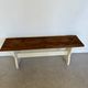 Vintage farmhouse bench made of solid wood
