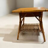 Bamboo and rattan bedside table