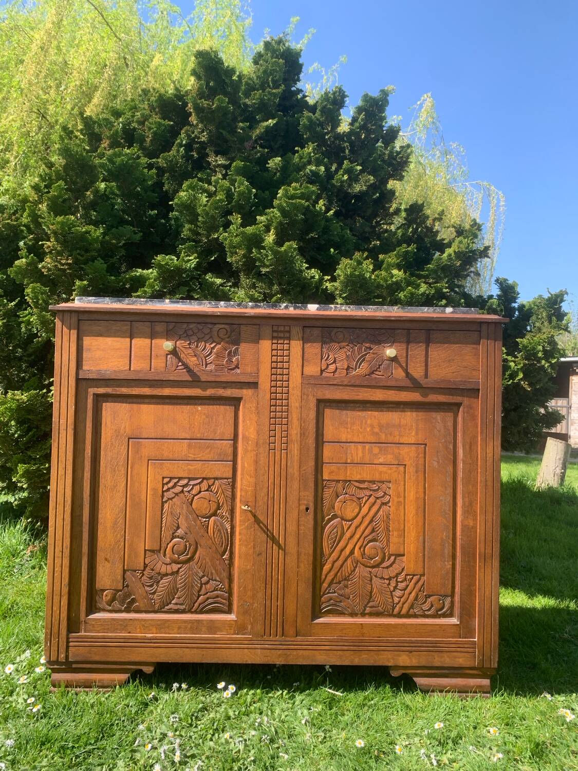 Art Deco oak sideboard