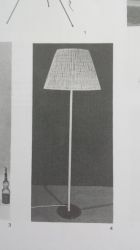 Vintage 50-60s Dutch design white floor lamp by H. Fillekes for Artiforte black base