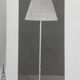 Vintage 50-60s Dutch design white floor lamp by H. Fillekes for Artiforte black base