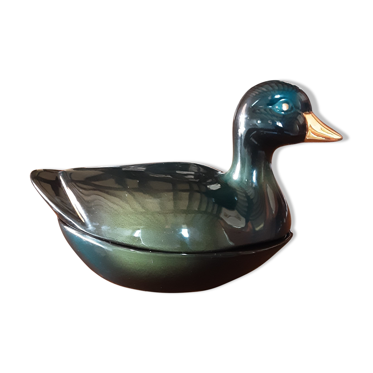 Boîte canard faïence Michel Caugant
