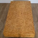 Wooden coffee table and elm magnifying glass 1970