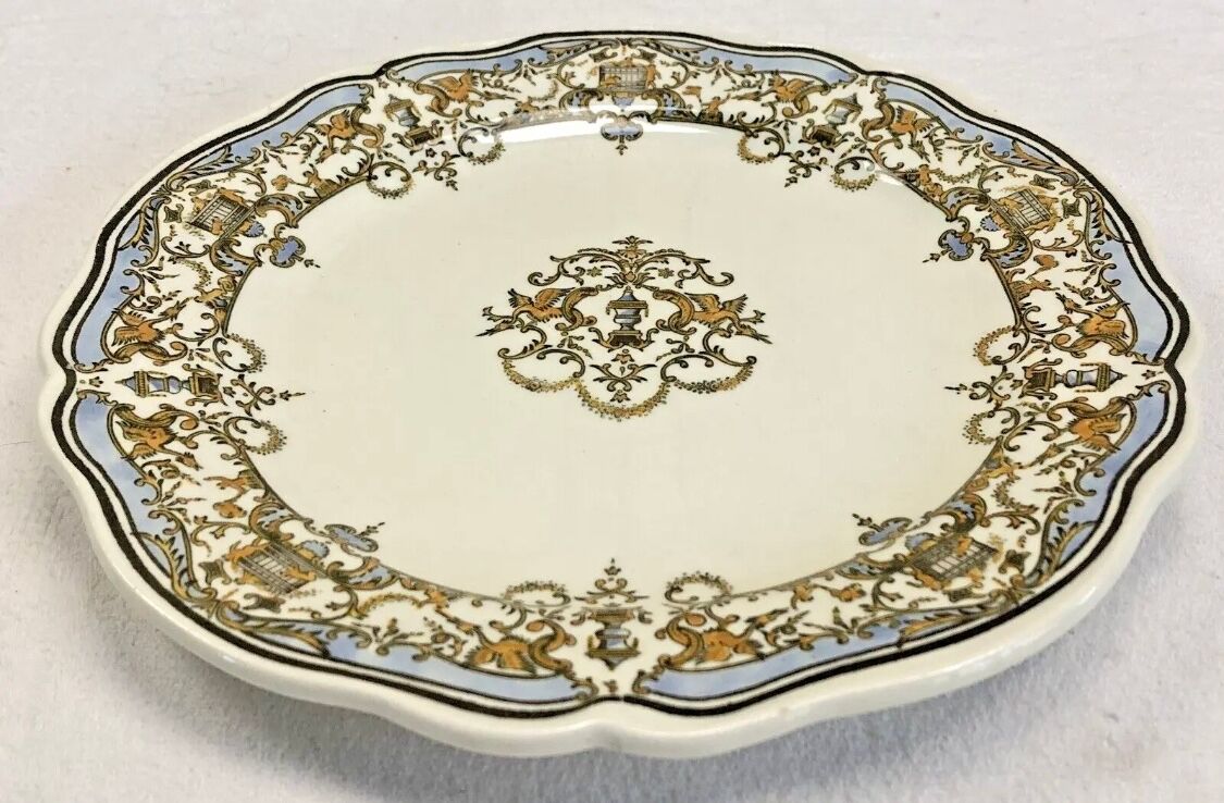 6 dessert plates dessert Gien the children at the press Dionysos 1938/1960