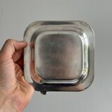 Cendrier carré en métal patiné