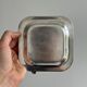 Square ashtray in patinated metal