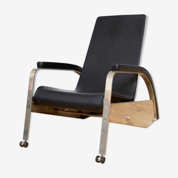 Fauteuil D80 « Grand Repos » de Jean Prouvé pour Tecta