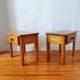 Paire de tables de nuit vintage 1980