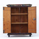 Rustic Farmhouse Folk Art Painted Bridal Cabinet 1844