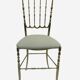 Italian Side Chair in Golden Brass by Giuseppe Gaetano Descalzi for Chiavar