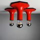 Trio of Staff Lights wall/ceiling lamps 70's, Germany