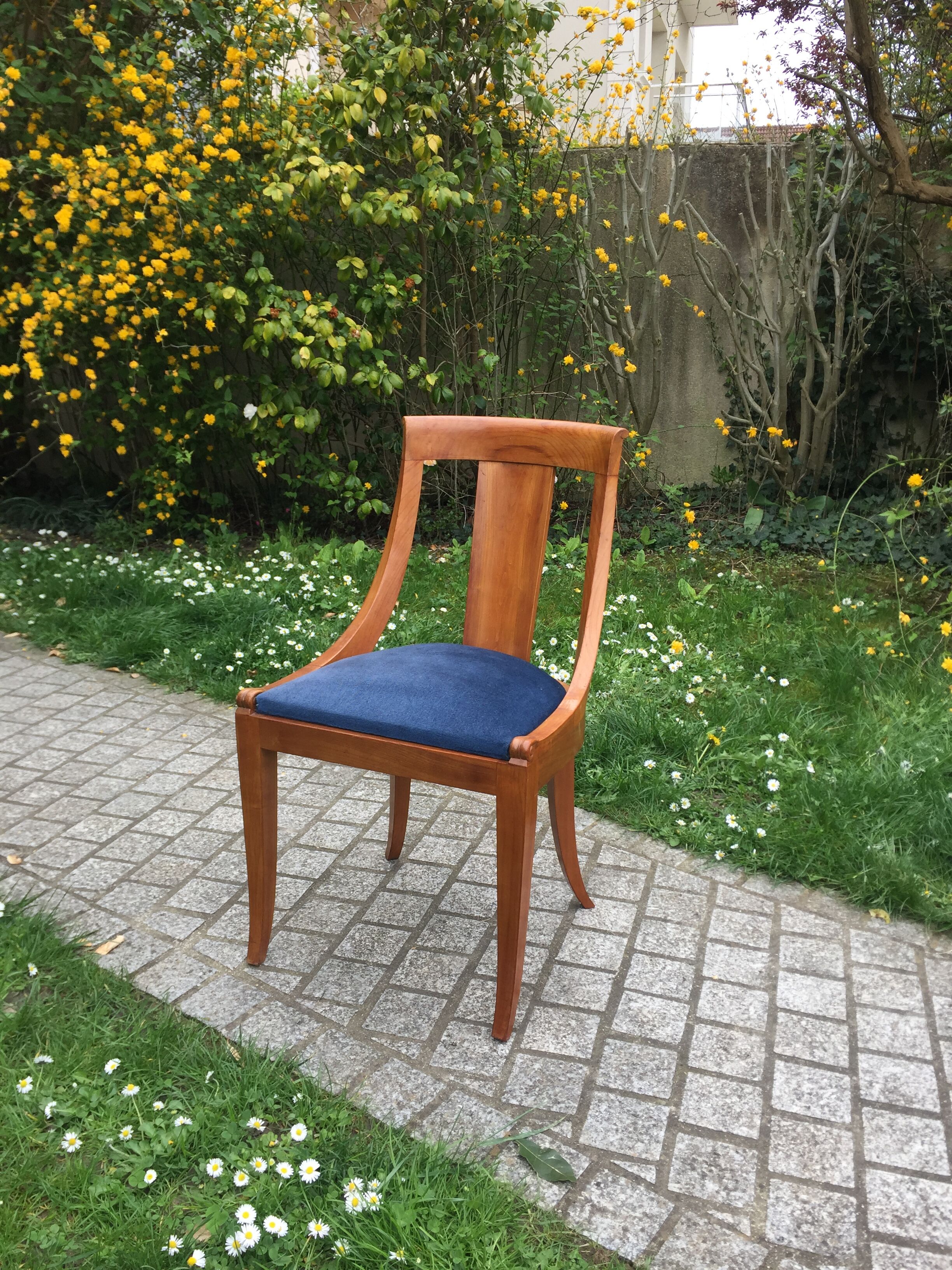 Walnut chair Empire style