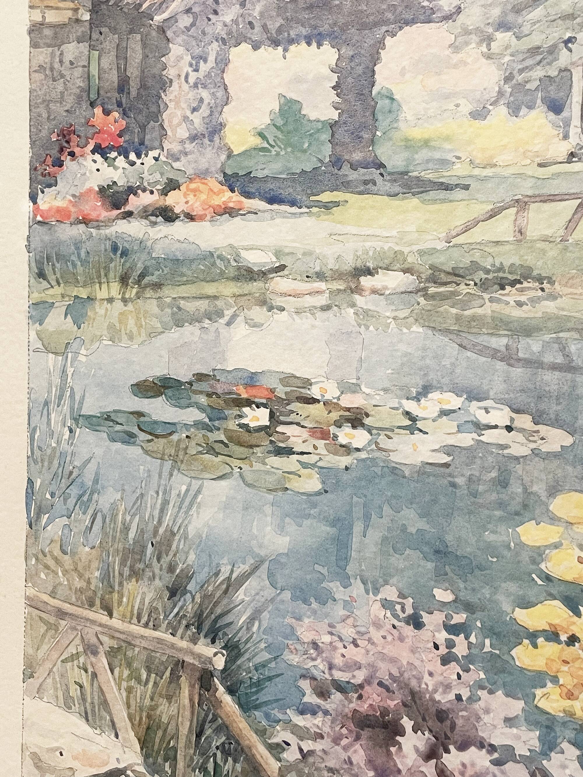 M. Marten, Lights in the Pond　公園　風景画 M. Marten, Lights in the Pond 公園 風景画 M. Marten, Lights in the