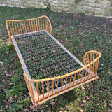 Vintage rattan bed