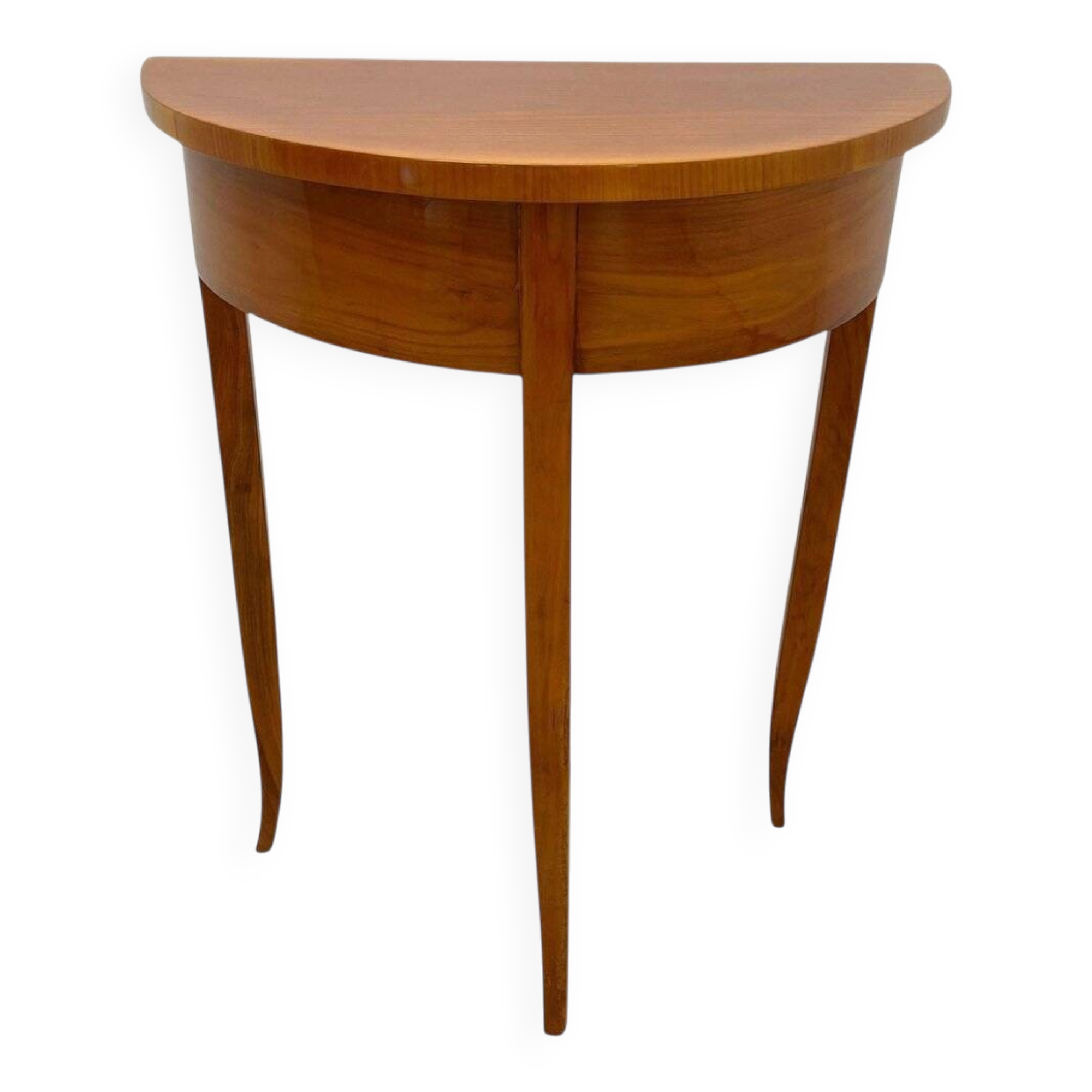 Biedermeier Demi-Lune Console Table in Cherry Wood, South Germany, 1820