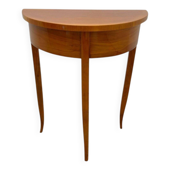 Biedermeier Demi-Lune Console Table in Cherry Wood, South Germany, 1820