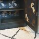 Buffet noir en bois massif