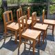 Set of 6 wooden chairs from the 1950s.