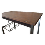 Metal and wood desk from the 1970s.