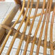 Vintage shell rattan armchair