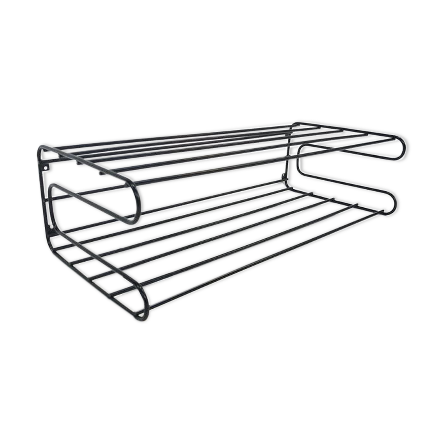 Vintage steel wire storage coat rack