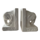 Pair of vintage enamelled ceramic elephant bookends