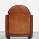 Cognac-colored sheepskin Art Deco design armchair in good condition