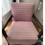 Fuchsia and cream designer club armchair