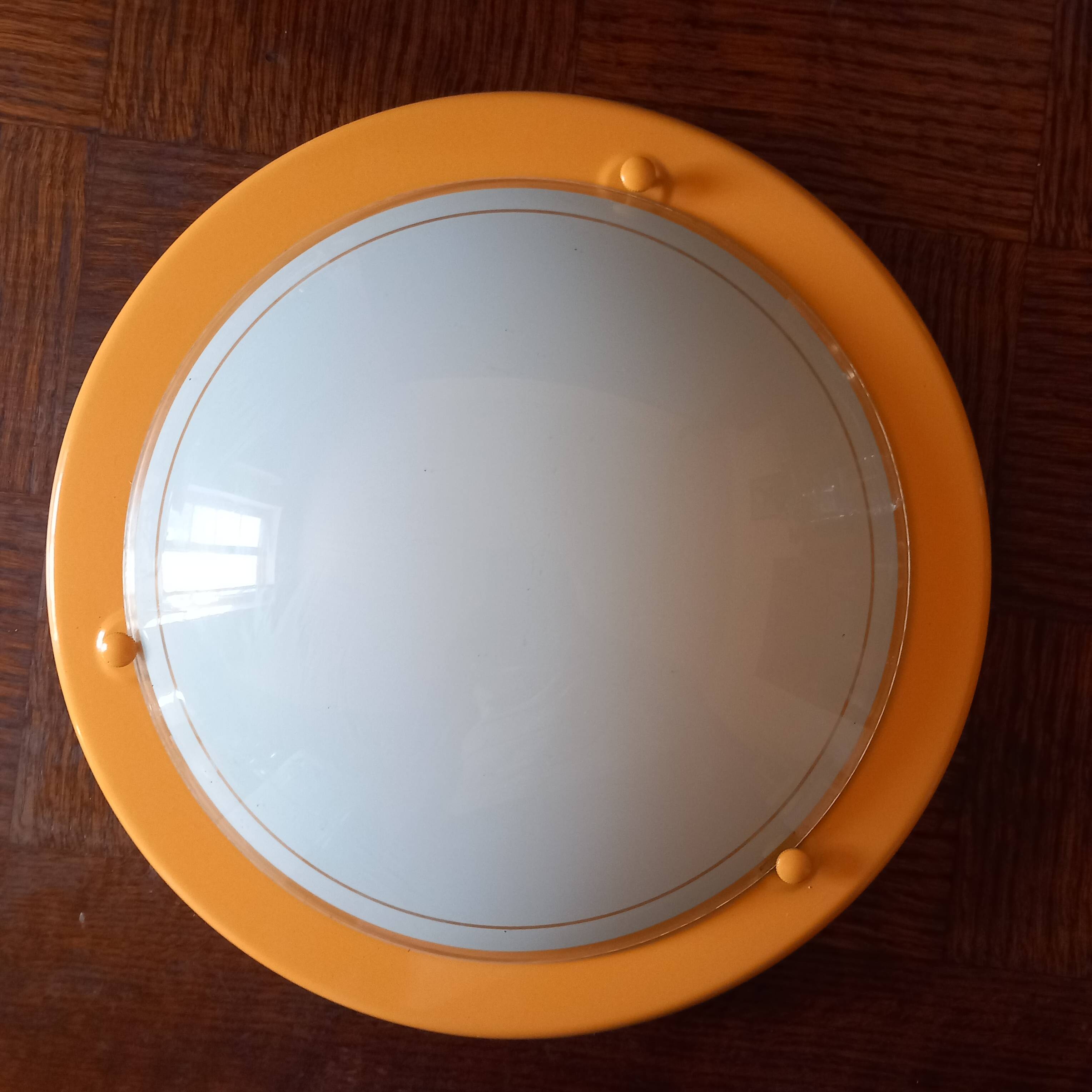 yellow cylindrical ceiling or wall light