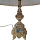 Lampada da Tavolo Vintage Stile Neoclassico in Ottone e Marmo Verde anni '5
