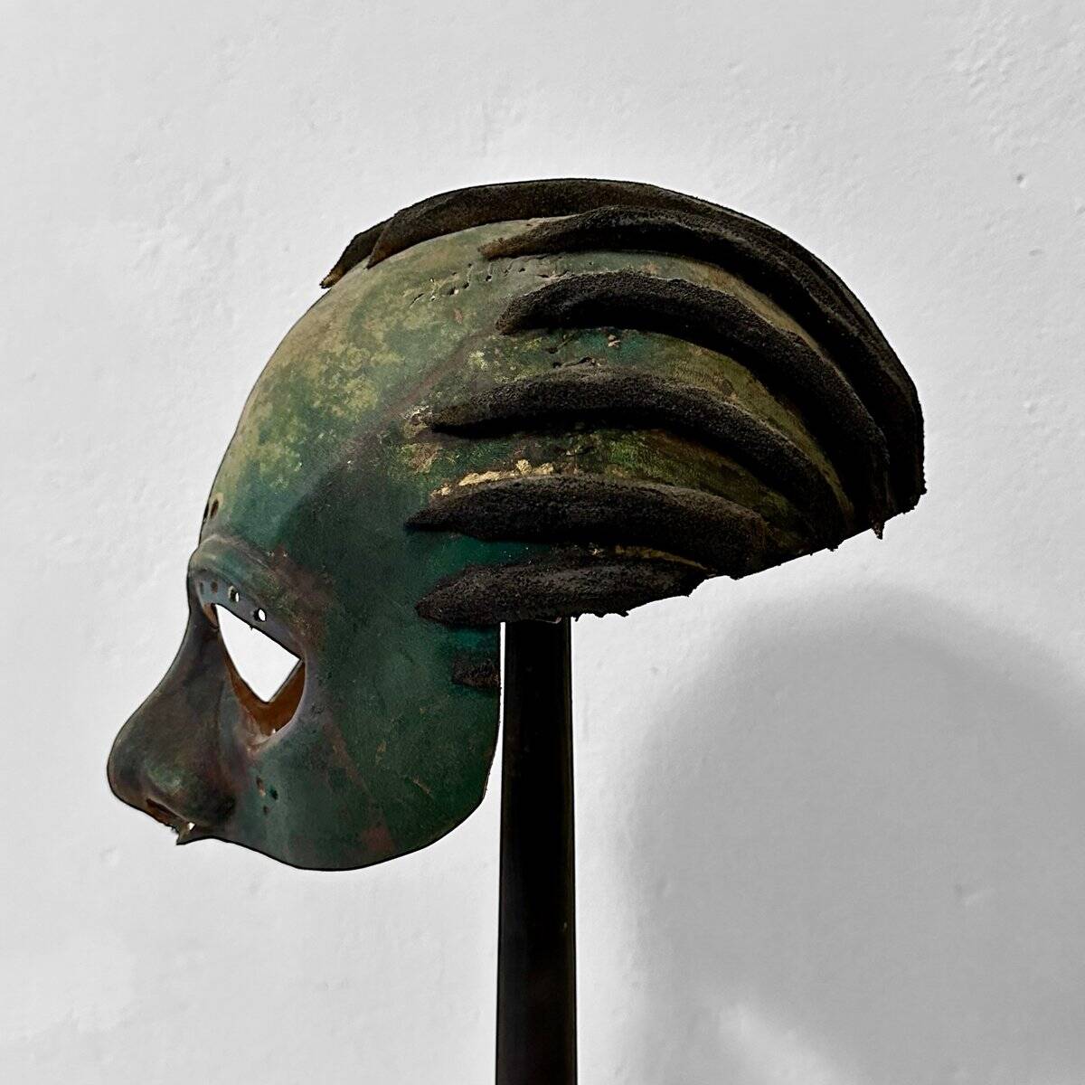 Theater Mask in Treated Leather by Wolfgang Utzt for Theater Play Ragtime, 1992
