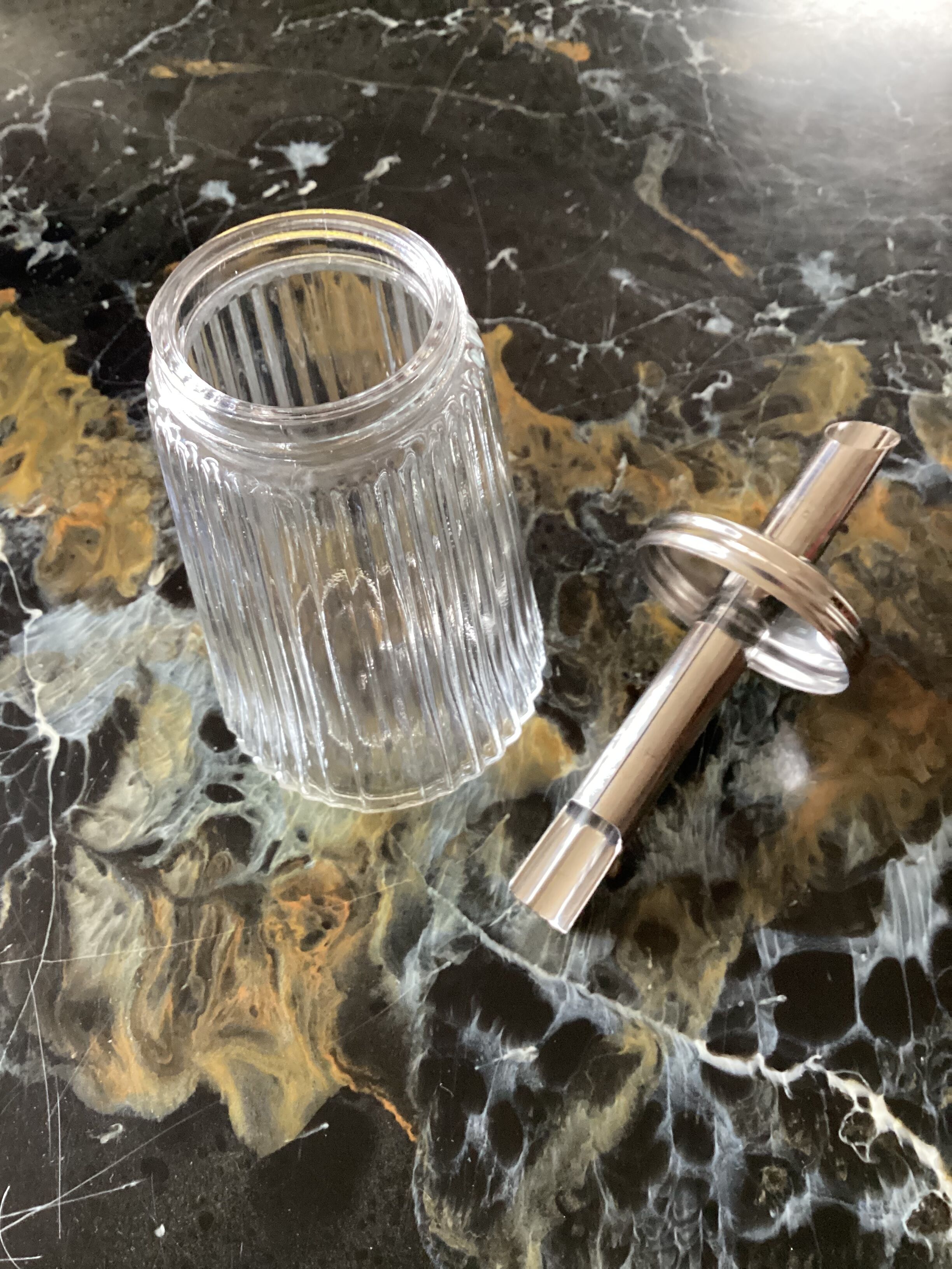 Uwo vintage glass sugar dispenser