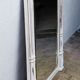 Shabby chic white patinated trumeau mirror – bevelled mirror