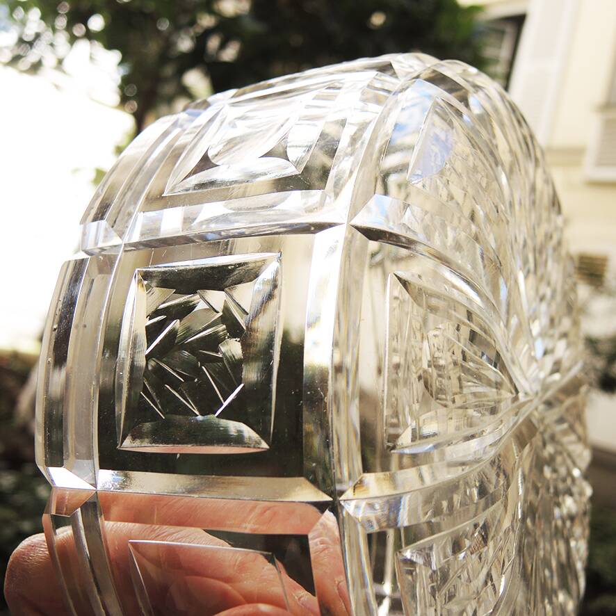 Antique Cut Crystal Salad Bowl