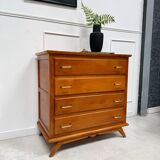 Vintage chest of drawers with compass feet
