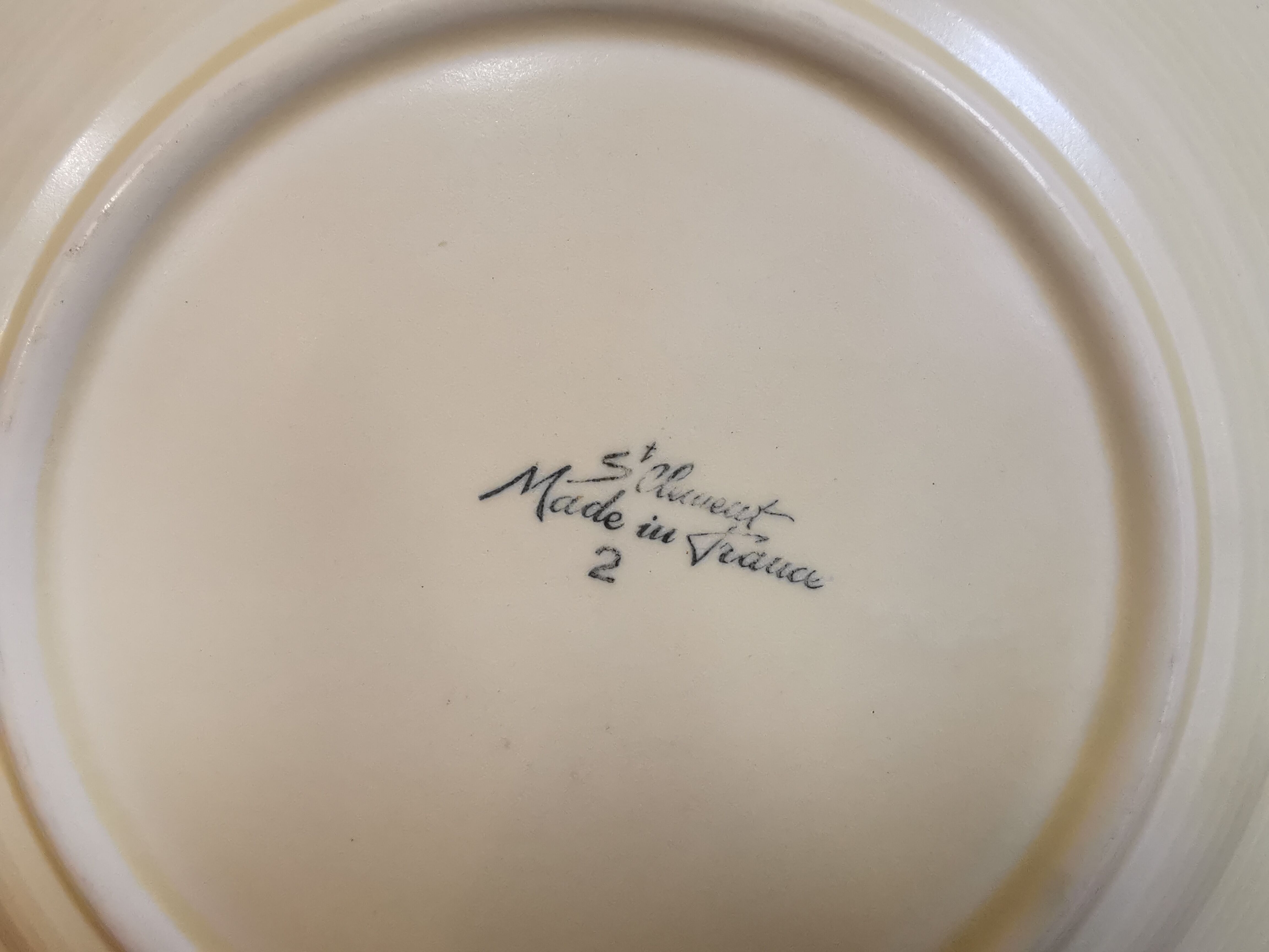Lot vintage ceramic plates Saint Clément