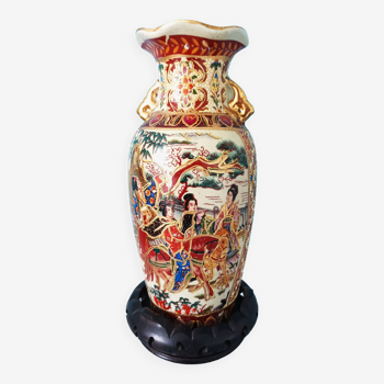 Vase chinois XIXè en porcelaine Canton