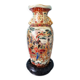 Vase chinois XIXè en porcelaine Canton