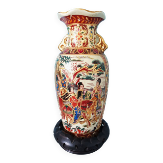 Vase chinois XIXè en porcelaine Canton