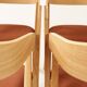 Set of 6 Dining Chairs – Natural Oak & Terracota Upholstery