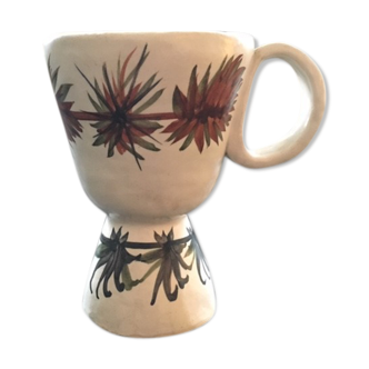 Footed cup with signed decoration