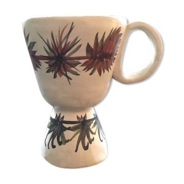 Footed cup with signed decoration