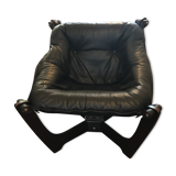 Fauteuil cuir Luna vintage